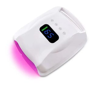 96W uppladdningsbar nagel UV LED -lampa Röd ljus Gel Baker Manicure Machine Pedicure Lamps Wireless 240111
