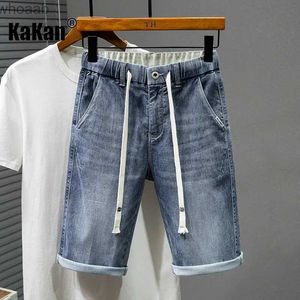 Mäns shorts Kakan European och American Simple Blue Loose Straight Denim Shorts New Summer Junior Denim Shorts Men's K023-860 YQ240111