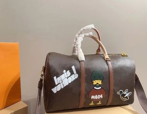 Luksusowe designerskie torby męskie brązowe litery kaczki graffiti traveibrand damski bagaż torby lotniskowe torebki KeepAll TOSES ROMPER TORPS Joga fitness joga
