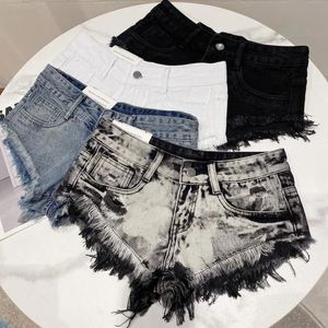 Szorty Prepomp 2022 Summer New Design High Street Ripped Tassel Super Short Dżinsy Kobiety Dżins Shorts Vintage GB713