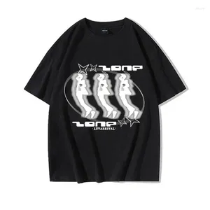 Men's T Shirts Oversized Shirt Men Skeleton Hip Hop T-Shirt Vintage 90s Streetwear Anime Harajuku Fashion Short Sleeve Top Gothic Clothes