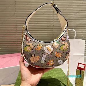 Designer -Mulheres Canvas Tote Bolsa de Ombro Mulher Bolsa Bolsa Cruz Corpo Dos Desenhos Animados Bonito Clássico Zíper Carteira Alça Ajustável Moda