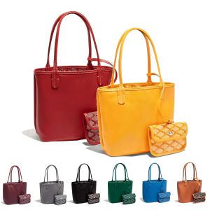 Anjou Womens Leather Handbag高品質のデザイナーバッグファッションダブルトートラグジュアリーショッパークロスボディバッグベルトミニウォレットトップハンドル2つのショルダーストラップバッグ