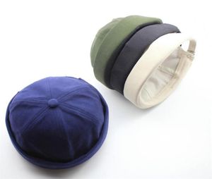 Feitong män kvinnor hat cap casual hatt beanie hattar dockare sjöman mekaniker brimfri fast färgskallies beanies nya 20207166538