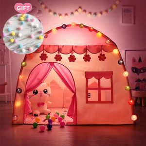 Portable Baby Play House Children Tent Teepee Tent Enfant Kids Tent Pink Blue Kids Play House Indoor Outdoor Toy Princess House 240110