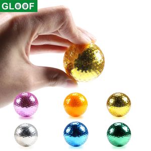 Dia About 42.7mm 6Pcs Plated Golf Ball Fancy Match Opening Goal Gift Durable Construction For Sporting Events 240110