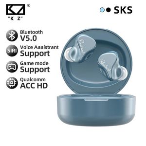 Kopfhörer KZ SKS 1BA+1DD TWS Kopfhörer Bluetooth-kompatibel 5.2 Hybrid Game Earbuds Touch Control Noise Cancelling Sport Wireless Headset