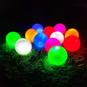 12Pcs Luminous Light Up Glow In The Dark LED Golf Park Balls Night Training 240110