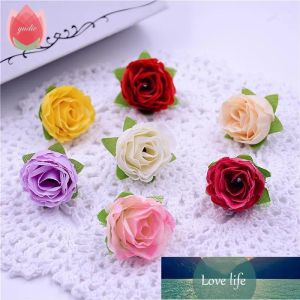 Ghirlande di fiori decorativi 20 pezzi Mini rosa artificiale di seta per la decorazione domestica della festa nuziale Mariage Flores Abbigliamento Cappelli Accessori ZZ