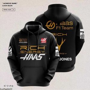 HAAS Men039s Hoodies New Racing Suit Team Casual Pullover 3D Digital Print Men039s Fashion Hooded Jacket Spring And Autum1846343