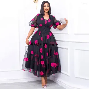 Ethnic Clothing Wedding Party Dresses For Women African Turkey Wears Dashiki Print Flowers Maxi Robe Vetement Femme 2024 Nigerian Dress