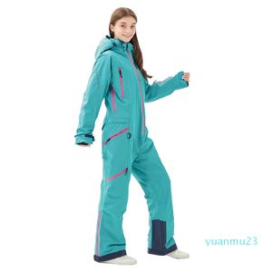 Skidåkning passar kvinnors vinterjackor Skiddräkt Kvinnor One Piece Snowboard Wear Ski Suits Female Waterproof Snow Coat Suit Cold Jumpsuit Overalls