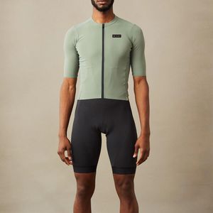 Uppsättningar rissbik sommaren hög kvalitet 2022 män cykeltröja kläder grön kortärmad andning snabb torr cykel tröja kläder