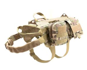 Hunting Jackets HANWILD Upgraded K9 Dog Training MOLLE Vest Harness Service With Pulling Handle Pet Vests 3 Bags 4 Sizes4554553