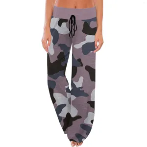 Pantaloni da donna Comfort Pigiama Camouflage Stampa Coulisse Gamba Larga Abbigliamento Saldi 2024 Pantalones De Mujer