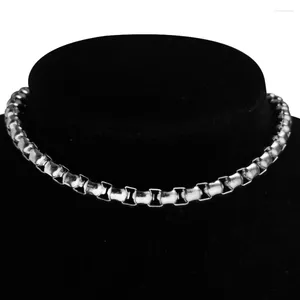 Choker Fashion Clavicle Link Chain Necklace For Women Stainless Steel Short Neck Chains Charm Collares Jewelry XL1750