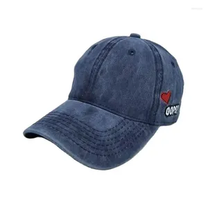 Ball Caps 2024 Water Washing Pure Color Lovers Cap Spring Summer Love Cotton Hats For Women And Men Brand Snapback Casquette 7 Colors