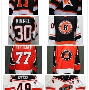 C26 NIK1 Anpassa ECHL Fort Wayne Komets Mens Womens Kids 49 Brent Gretzky 30 Kimpel 100 broderier Billiga hockeytröjor målmål 7730657