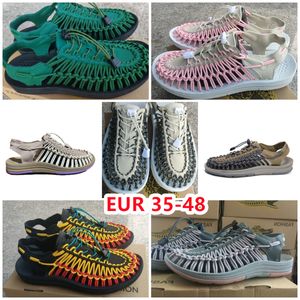 Sandaler Designer Sandal Hemp Rope Woven Slipper Shoes Elegant Simple Material Flat Comfort Knit Woven Shoe Man Women Straw EUR35-48