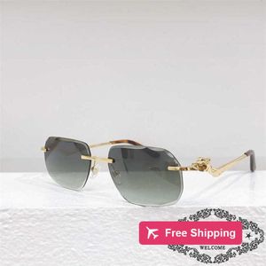 Óculos de sol de grife 23 novos óculos de sol sem moldura personalizados Kajia para homens Instagram Fashion mesmo estilo óculos de sol de metal para mulheres CT0120 13CD