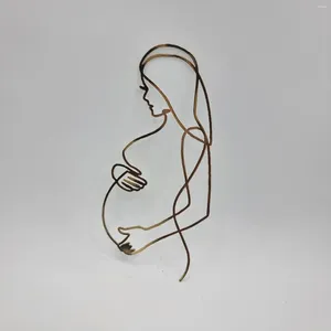 Party Supplies Line Art Pregnant Lady Cake Topper Charm Abstrakte Babyparty