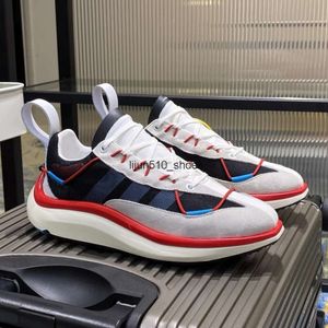 럭셔리 디자이너 Y3 Kaiwa Flat Rise Casual Shoes Man 운동화 가죽 메시 환기 회색 검은 블루 색상 조인트 활력 달리기 편안한 편안한 큰 크기 38-45