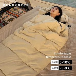 Sacos de dormir BLACKDEER Viagem ao ar livre Saco de dormir de algodão anidro Emergência Adulto Outono Sujo Quente Adulto Acampamento Único Colcha PortátilL240111