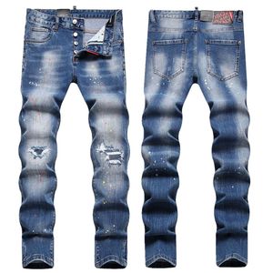 2Designer Purple Jeans Men Women's High Street Wash denim Embroidered Zipper Button Slim straight Leg jeans Classic fashion street wear with luxury jeans #21