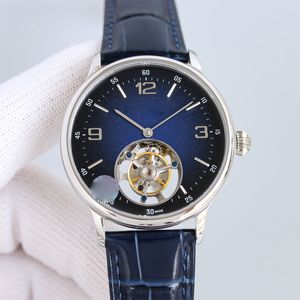 Luxuriöse mechanische Herrenuhr, Business-Armbanduhr mit echtem Lederarmband, wasserdicht, leuchtende Uhren, modische Herrenuhr