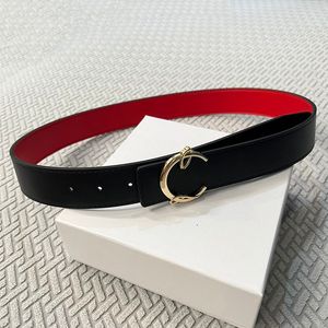 Loubutinly Christians Red Bottomed Men Luxurys Designers Belts For Women Fashion Leather Letter Buckle Belt Midjeband Högkvalitativa Girdle Ladies Cinturs