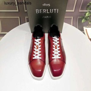 Berluti męskie trampki TOP BERLUTI NOWOŚĆ STELAR SCRTTO Wzór swobodny sportowy buty