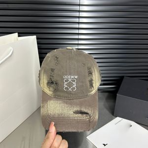 Worn Edge Baseball 모자 여성용 캐주얼 디자이너 모자 편지 프라디언트 컬러 남성용 모자