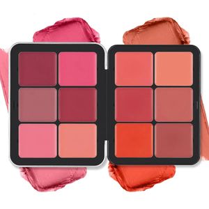 HD-Gesichtspalette, 12 Farbtöne, cremige Rouge-Palette, mattes Rouge, Creme-Abdeckung, langanhaltende Rouge-Creme-Make-up-Palette, 0,84 Unzen, 240111