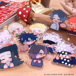 Brooches JJK Zhoushu Acrylic Brooch Gojo Satoru Inumaki Toge Anime Badge Accessories Bag Pendant Kawaii Peripheral Display Cute Gift