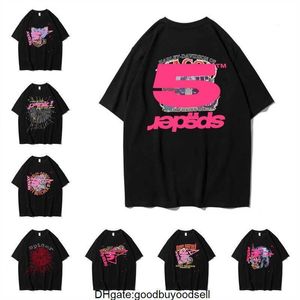 T-shirt sp5der Manica corta da uomo e da donna High Street Pike Abbigliamento Hip Hop Schiuma di qualità manica corta Taglia europea XS-XXL WROT