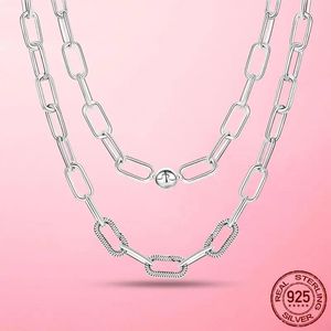 Necklaces Lock Necklace for Women 925 Silver Twist Me Clasp Chunky Thick Lock Choker Chain Necklaces Jewelry Jewellery Collar