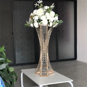 5 PCSアクリルウェディングセンターピースクリスタルテーブルセンターピース80 cmピラーロードリードパーティー花瓶DIYデコレーション240110