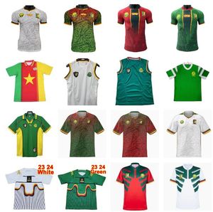 22 23 24 Cameroon Nations Team Aboubakar Soccer Jerseys 2023 2024 Choupo-Moting Bahoken Bassogog Ganago Ekambi Football Shirts Player 1990 1998 Ngamaleu