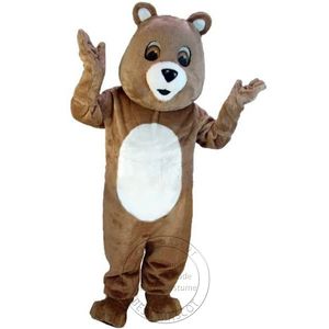 Halloween adulto tamanho urso marrom leve mascote traje para festa personagem dos desenhos animados mascote venda frete grátis suporte personalização