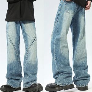 Vintage Y2k Washed Jeans Men's Trend Loose Oversized Straight Leg Pants