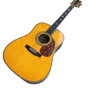 Högkvalitativ D45 Spruce Face Rose Wood Side Back, Pearl Inlay gratis