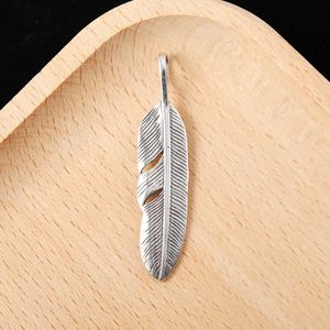 Pendants Indian Style 925 Sterling Silver Feathers Jewelry Charms Pendant Takahashi Goro Men and Women Fine Accessories GOP041