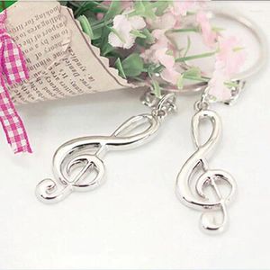 Portachiavi per auto Portachiavi in metallo con simbolo musicale Catene personalizzate Uomo Donna Gingillo Catena di note musicali placcata in argento