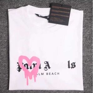 Men's T Shirts 2023 Summer Mens Palmes Angels T Shirt Graffiti Shirt Palms Palmangel City Designer Limited Inkjet Letter Printing Women's Angles Tees 1134ess