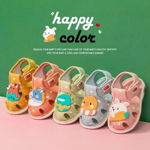 Baby Cartoon Shoes för 0-3 år gammal Bibi Sound Toddler Sandals First Walker Spring Autumn Soft Sole Tisters Spädbarn leveranser 240110