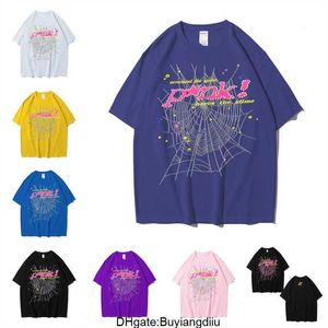 2024メンズTシャツ555ヒップホップカニエススタイルSP5DER Tシャツスパイダージャンパーヨーロッパとアメリカの若い歌手半袖6O6K