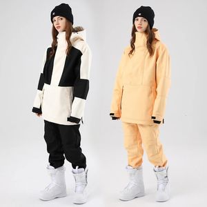 Inverno Donna Tute da sci Giacca sportiva Pantaloni Donna Tuta da neve Donna Tuta da sci alpino Abbigliamento impermeabile Set da sci di montagna 240111