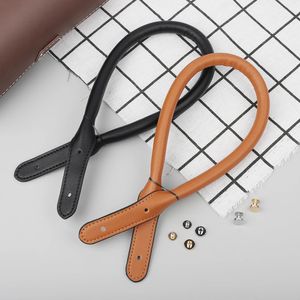 2pcs 45cm Black Tan Brown Bag Handles Replacement PU Leather Shoulder Bag Strap Bag Belt For DIY Women Handbag Accessories 240110