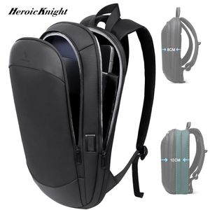 Zaino da uomo Heroic Knight Laptop da lavoro espandibile impermeabile da 173 pollici con ricarica USB Fashion Travel 240110