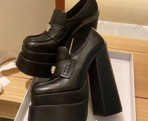 Kadın Aevitas Platform Loafers Boots Tasarımcı Topuk Pompaları Laofer Ayakkabı Moda Koyun Derisi Deri